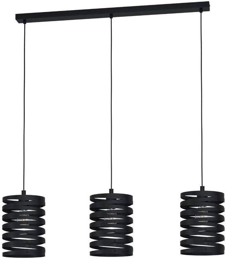 EGLO Hanglamp CREMELLA Pendellampe Stahl IP20 E27 Esszimmerlampe Vintage Lampe Hanglamp van staal in zwart E27 fitting L 94 cm (1 stuk) - Foto 5