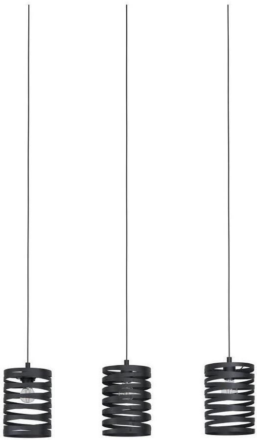 EGLO Hanglamp CREMELLA Pendellampe Stahl IP20 E27 Esszimmerlampe Vintage Lampe Hanglamp van staal in zwart E27 fitting L 94 cm (1 stuk) - Foto 3