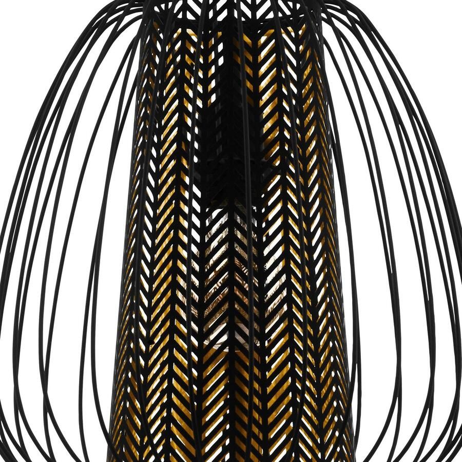 EGLO Hanglamp CURASAO Hanglamp staal en textiel E27 IP20 eettafellamp lamp (1 stuk) - Foto 3