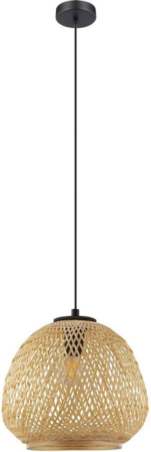 EGLO Hanglamp DEMBLEBY Hanglamp excl. lichtbron E27 Hygge Hanglamp vintage ecru Hygge houten vlechtwerk E27 Ø 32 cm - Foto 7