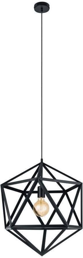 EGLO Hanglamp EMBLETON Hanglamp van staal in zwart E27 fitting Ø 46 cm (1 stuk) - Foto 5
