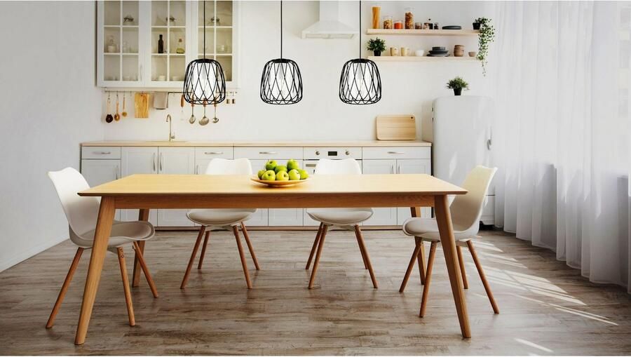 EGLO Hanglamp FLORESTA Hanglamp staal en glas IP20 E27 eettafellamp lamp (1 stuk) - Foto 3