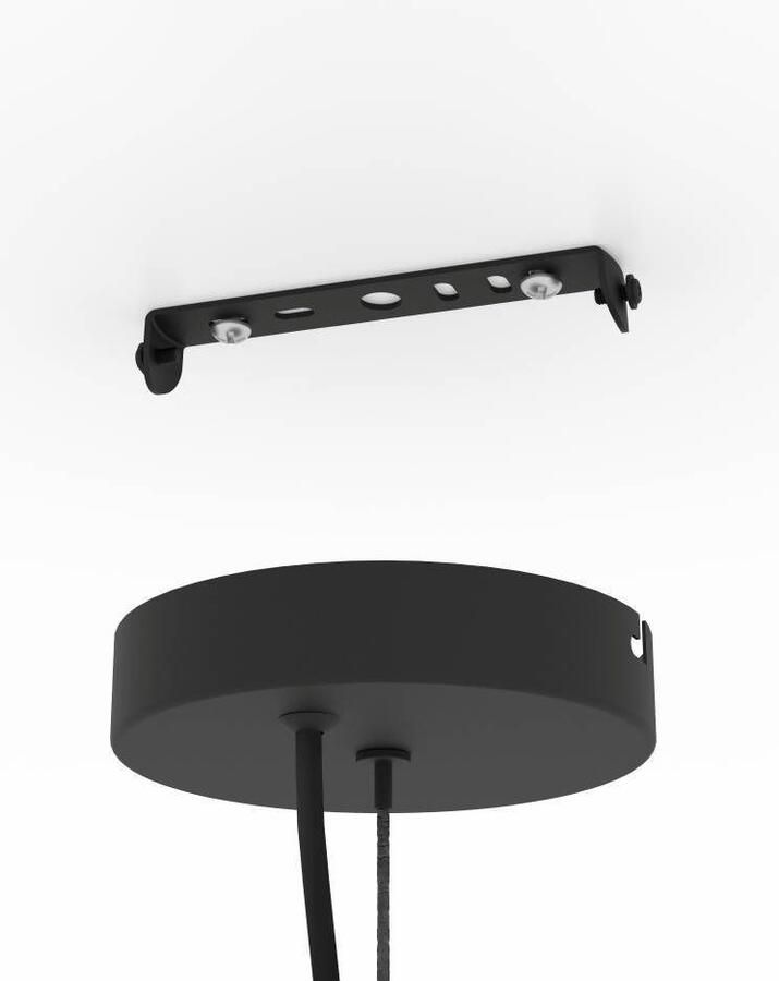 EGLO Hanglamp GAETANO 1 Pendellampe Stahl E27 Hängelampe Esstischlampe Lampe Hanglamp metaal in zandkleur en zwart E27 Ø 53 5 cm (1 stuk) - Foto 2