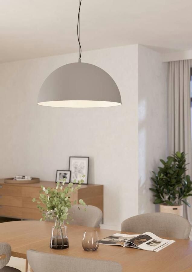 EGLO Hanglamp GAETANO 1 Pendellampe Stahl E27 Hängelampe Esstischlampe Lampe Hanglamp metaal in grijs en zwart E27 fitting Ø 53 5 cm (1 stuk) - Foto 5
