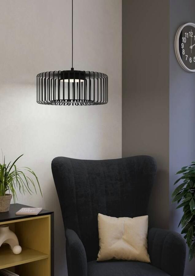 EGLO Hanglamp GINESTRONE-Z hanglamp zwart ZigBee 3.0 timer pendellamp App spraakbesturing Alexa ‎110x45x45cm excl. afstandsbediening (1 stuk) - Foto 10