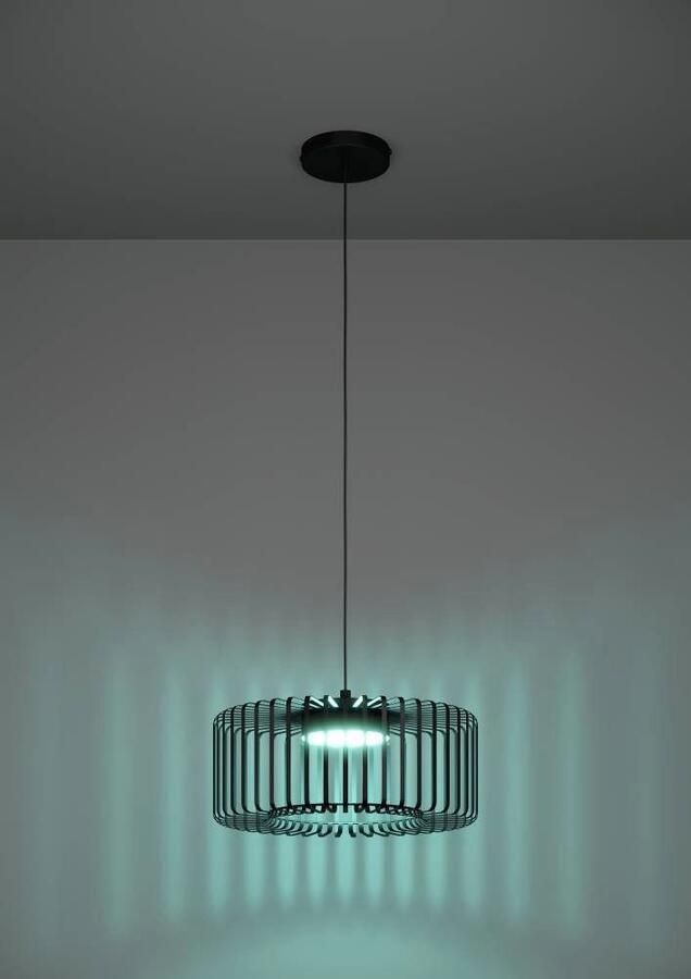 EGLO Hanglamp GINESTRONE-Z hanglamp zwart ZigBee 3.0 timer pendellamp App spraakbesturing Alexa ‎110x45x45cm excl. afstandsbediening (1 stuk) - Foto 8