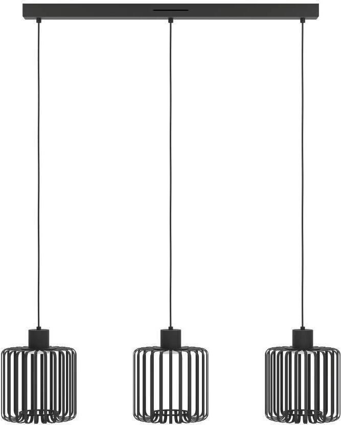 EGLO Hanglamp GINESTRONE-Z hanglamp zwart ZigBee 3.0 timer pendellamp App spraakbesturing Alexa 90x20x110cm excl. afstandsbediening 3-vlam (1 stuk) - Foto 9
