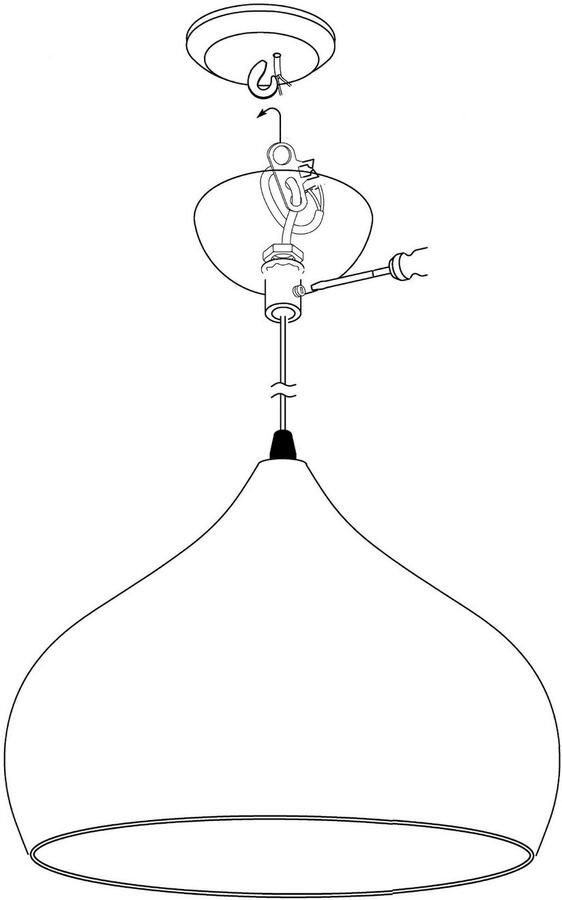 EGLO Hanglamp HAPTON Pendellampe E27 IP20 Stahl Esszimmerlampe Vintage Lampe Hanglicht hanglamp - Foto 4