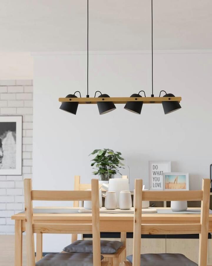 EGLO connect.z Hornwood-Z Hanglamp 78 cm Zwart Bruin Instelbaar RGB & wit licht Dimbaar Zigbee - Foto 6