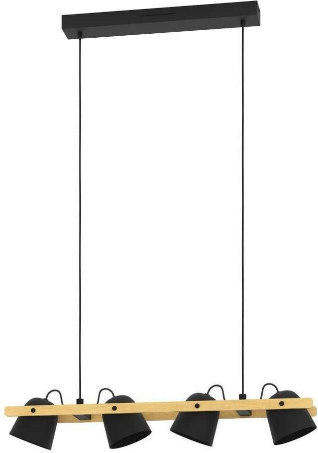 EGLO connect.z Hornwood-Z Hanglamp 78 cm Zwart Bruin Instelbaar RGB & wit licht Dimbaar Zigbee - Foto 5
