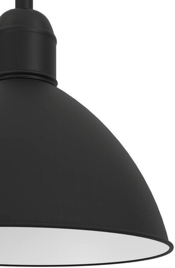 EGLO Hanglamp HYKEHAM Pendellampe Stahl E27 Hängelampe Esszimmerlampe Lampe Hanglamp van metaal in zwart en wit Ø 30 5 cm (1 stuk)