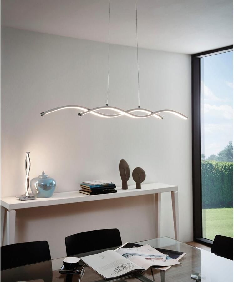 EGLO Hanglamp LASANA 2 Pendellampe Stahl Alu und Kunststoff IP20 Esstischlampe Hanglamp - Foto 4