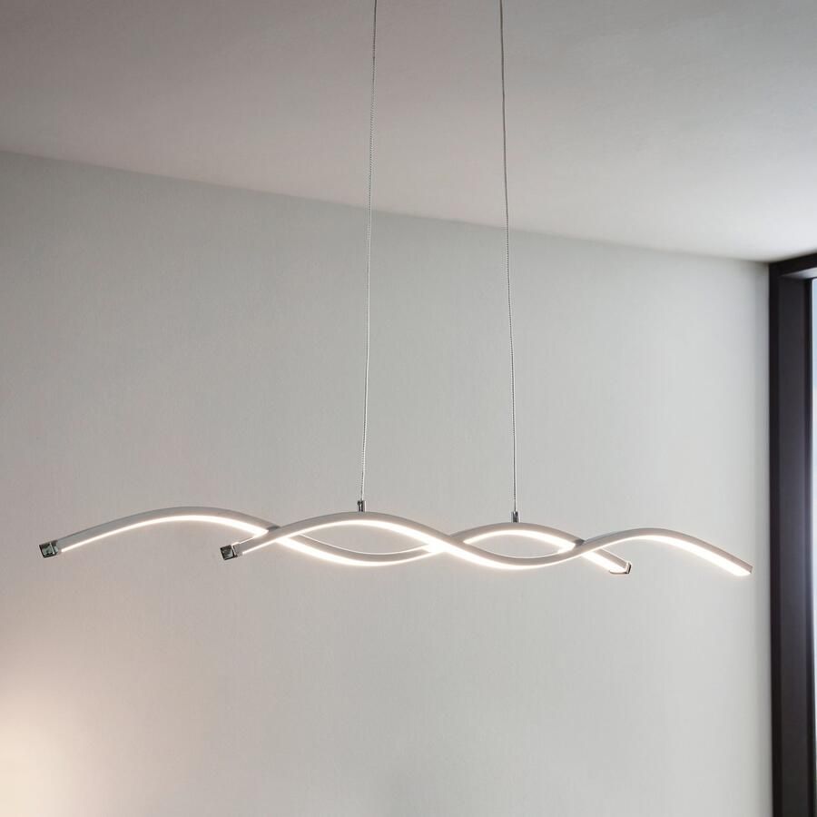 EGLO  Lasana 2 - Hanglamp - 2 Lichts - Chroom - Wit - Foto 2