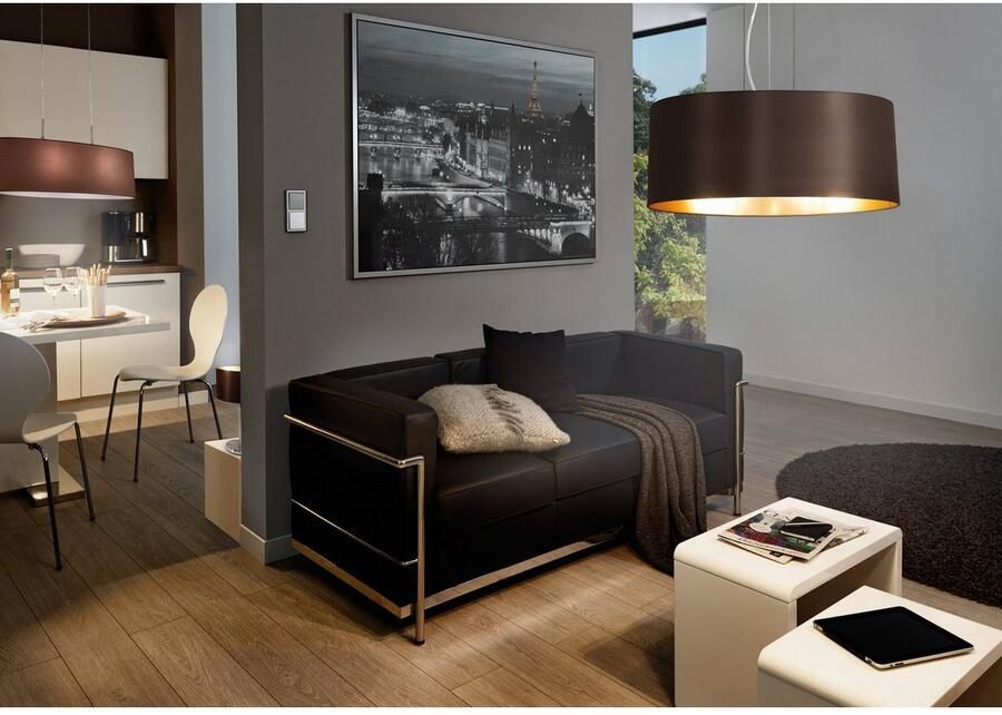 EGLO Hanglamp MASERLO hanglamp woonkamer eetkamer gezellig 110x53cm - Foto 5