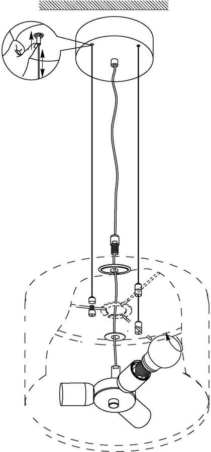 EGLO hanglamp Maserlo rond cappuccinokleur goudkleur Leen Bakker - Foto 6