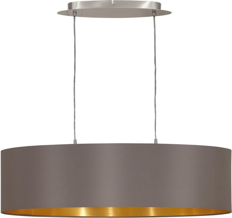 EGLO  Maserlo - Hanglamp - 2 Lichts - 78cm - Nikkel-Mat - Goud - Foto 2