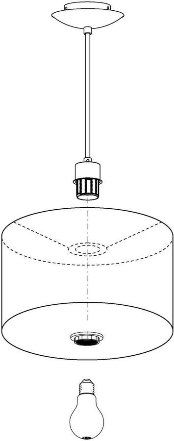 EGLO Hanglamp MASERLO Textiel hanglamp cappuccino goudkleur lampenkap E27 Ø 38 cm - Foto 8