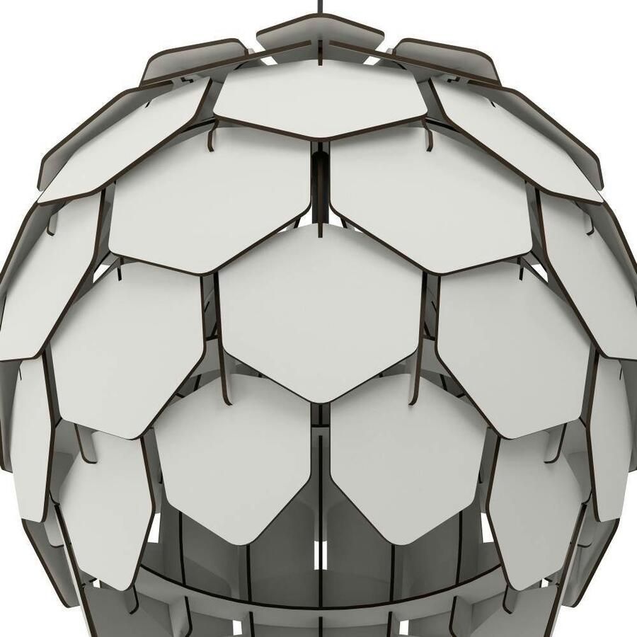 EGLO Hanglamp MATTANZA Hanglamp hout in lichtgrijs en metaal in zwart E27 Ø 50 cm (1 stuk)