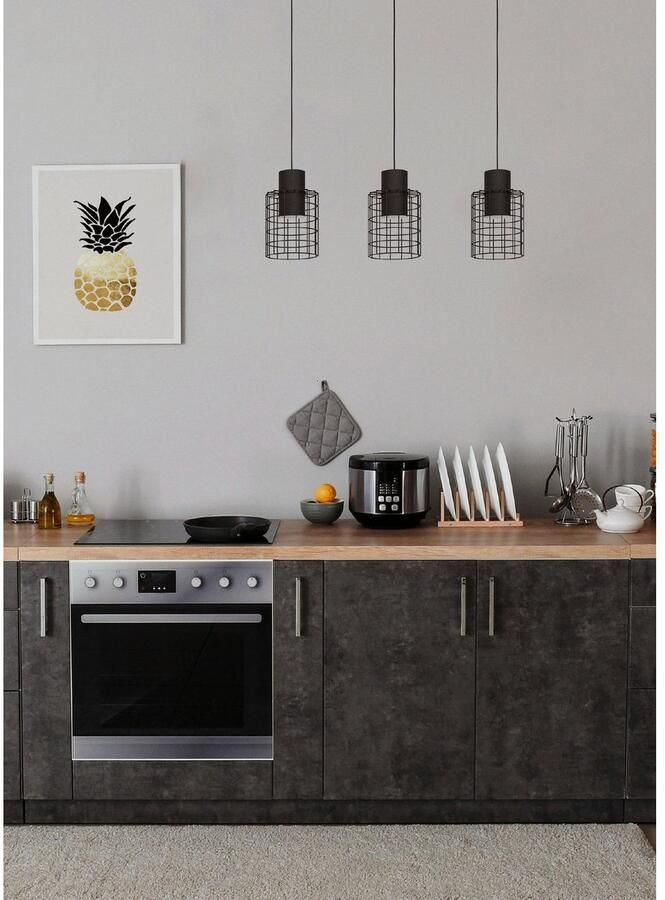 EGLO Hanglamp MILLIGAN Hanglamp in zwart en wit van staal excl. E27 40W (1 stuk) - Foto 2