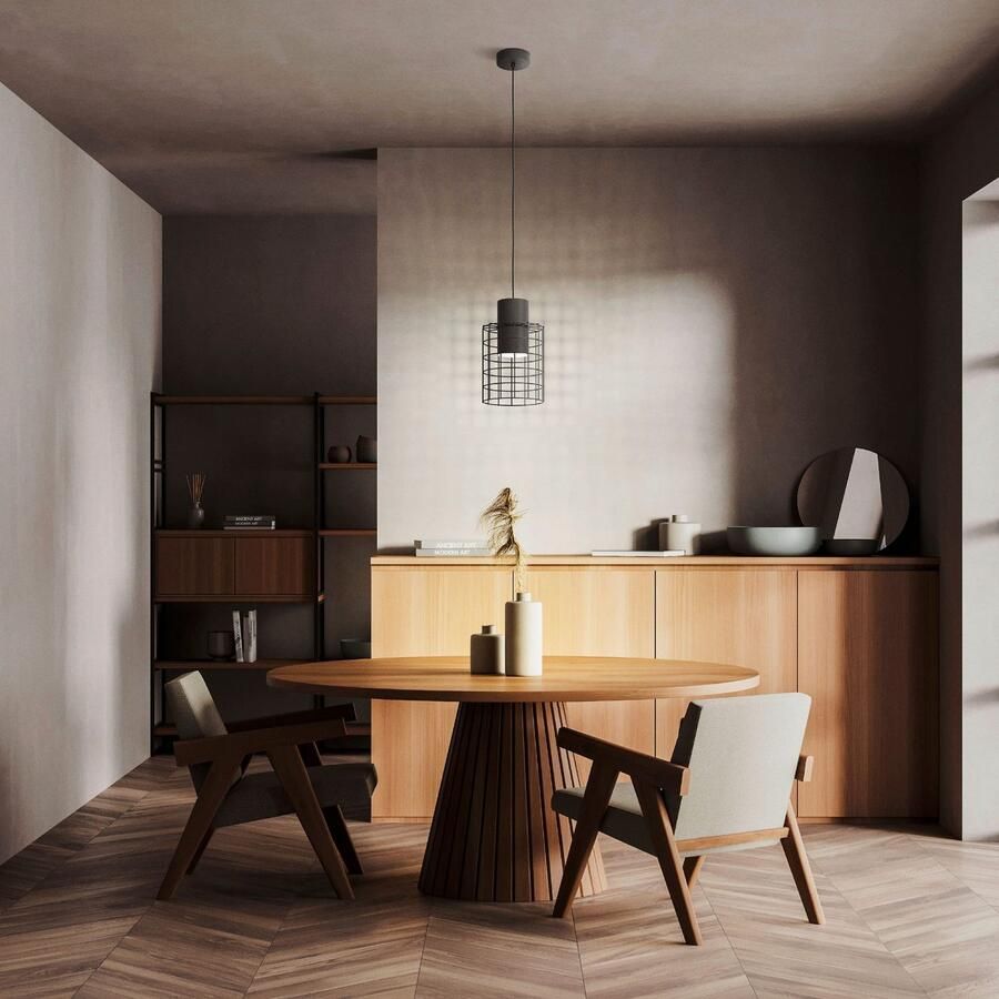 EGLO Hanglamp MILLIGAN Hanglamp van staal excl. E27 40W (1 stuk) - Foto 3