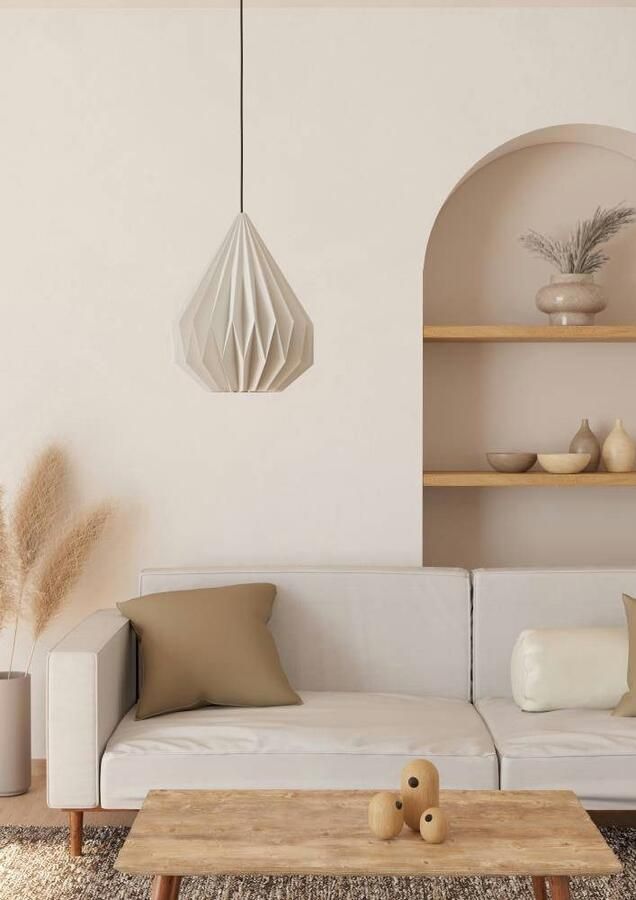 EGLO Hanglamp MINTING Pendellampe Stahl und Papier Vintage Esszimmerlampe Lampe hanglamp metaal in zwart papier in wit Ø 31 cm (1 stuk) - Foto 3