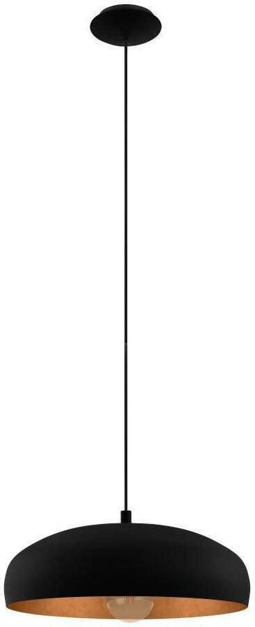 EGLO Hanglamp MOGANO 1 Hanglamp vintage van staal in zwart koper eettafel lamp E27 (1 stuk) - Foto 4