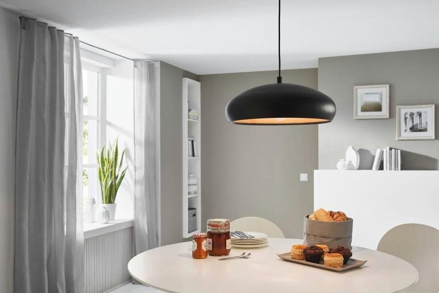 EGLO Hanglamp MOGANO 1 Hanglamp vintage van staal in zwart koper eettafel lamp E27 (1 stuk) - Foto 3