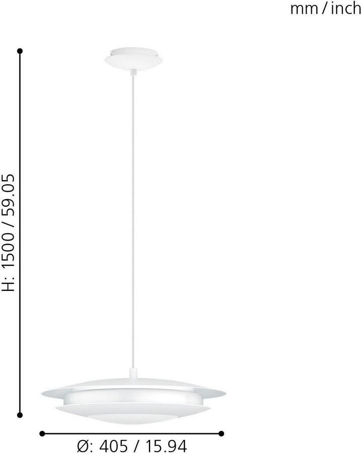 EGLO Hanglamp MONEVA-C Hanglamp CONNECT bediening via app + afstandsbediening (1 stuk) - Foto 6