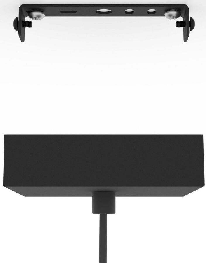 EGLO Hanglamp NAFFERTON Hanglamp in zwart en bruin van staal hout excl. E27 40W (1 stuk) - Foto 4