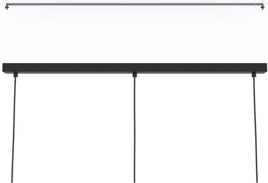 EGLO Hanglamp NAFFERTON Hanglamp in zwart en bruin van staal hout excl. E27 40W (1 stuk) - Foto 3