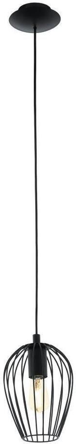 EGLO Hanglamp NEWTOWN hanglamp zwart staal E27 pendellamp 1-vlamig - Foto 6
