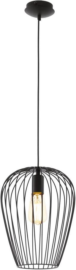 EGLO Hanglamp NEWTOWN Pendellampe Stahl E27 IP20 Vintage Esszimmerlampe Lampe Vintage hanglamp retro hanglamp zwart E27 Ø: 27 5 cm - Foto 4