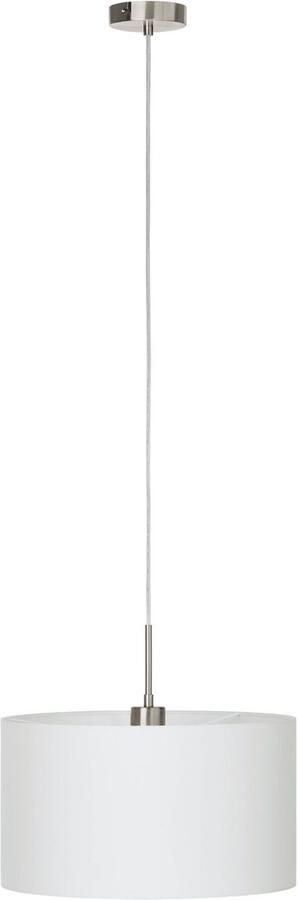 EGLO  Pasteri - Hanglamp - 1 Lichts - Ø38cm - Nikkel-Mat - Wit - Foto 5