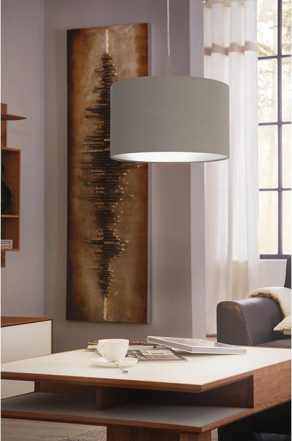 EGLO  Pasteri - Hanglamp - 1 Lichts - Ø38cm - Nikkel-Mat - Taupe - Foto 3