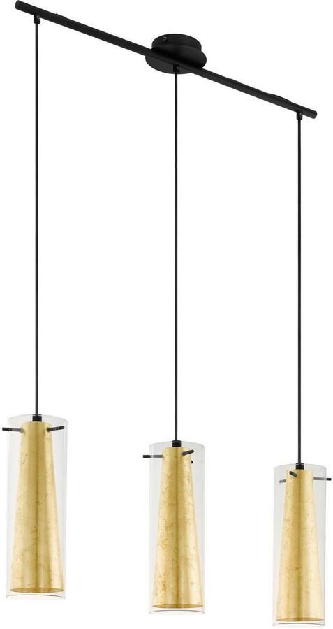 EGLO Hanglamp PINTO GOLD Pendellampe Stahl Glas IP20 E27 Esstischlampe Lampe Hanglamp - Foto 3