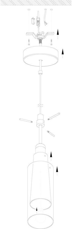 EGLO Hanglamp PINTO Pendellampe E27 IP20 Stahl und Glas Esstischlampe Lampe Hanglicht hanglamp - Foto 5