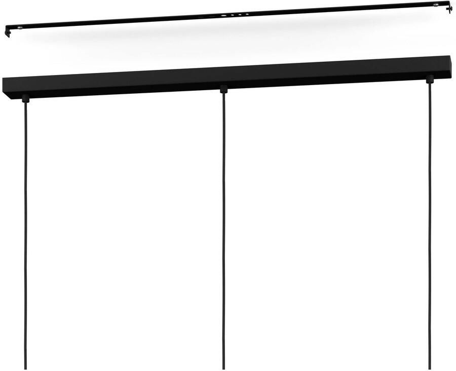 EGLO Hanglamp PINTO TEXTIL 1 Hanglamp in zwart van staal excl. E27 10W (1 stuk) - Foto 2