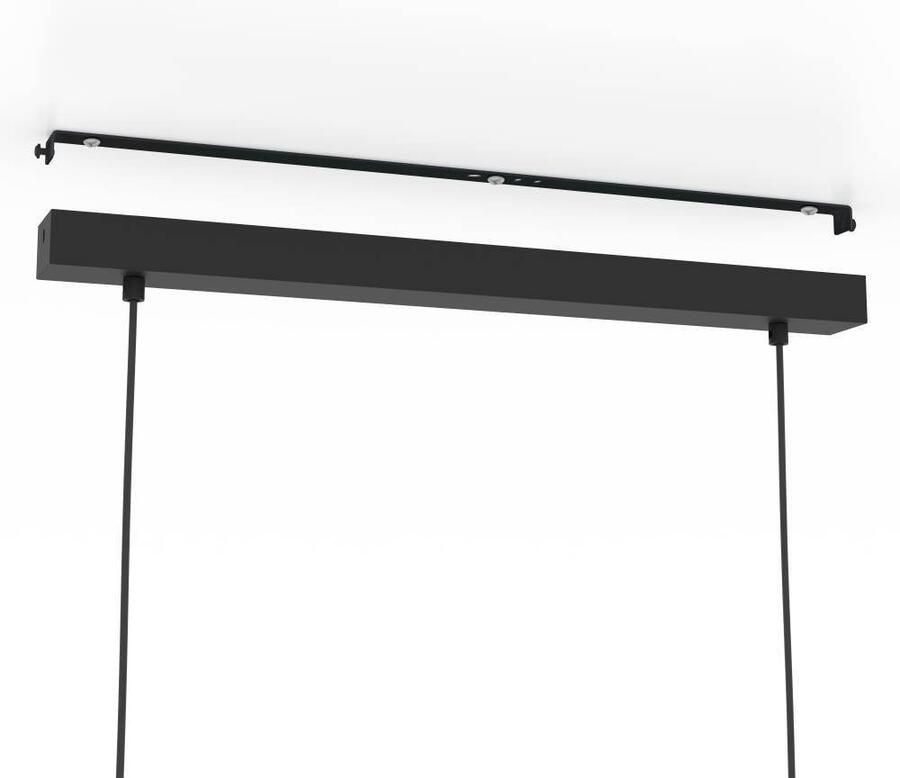 EGLO Hanglamp PLIMSOLL Hanglamp hout en metaal in zwart FSC100PA E27 fitting (1 stuk)