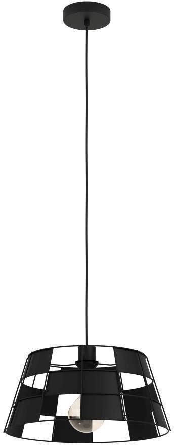 EGLO Hanglamp PONTEFRACT Pendellampe Stahl E27 Esszimmerlampe Hängelampe Lampe Hanglamp ronde hanglamp van metaal in zwart Ø 42 cm (1 stuk) - Foto 3