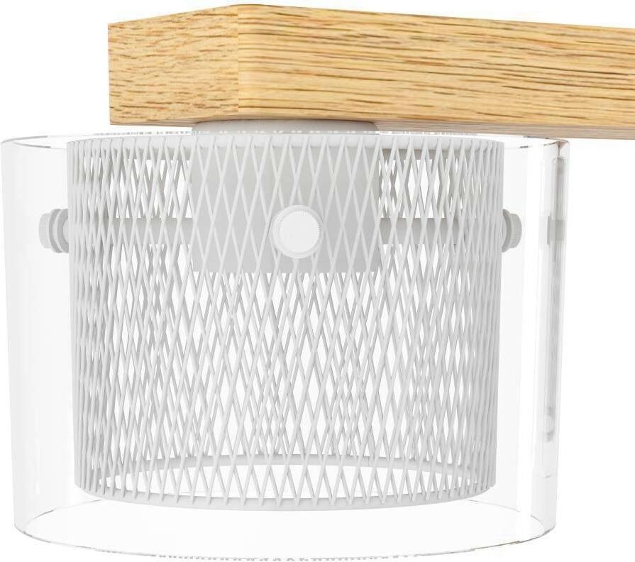 EGLO Hanglamp PORTICO-Z hanglamp hout wit ZigBee 3.0 timer pendellamp App spraakbesturing Alexa 88x15x110cm excl. afstandsbediening (1 stuk) - Foto 6