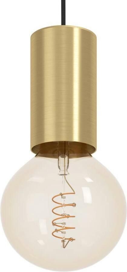 EGLO Hanglamp POZUETA 1 Hanglamp E27 fitting met kabel metaal in messing Ø 6 5 cm (1 stuk) - Foto 3