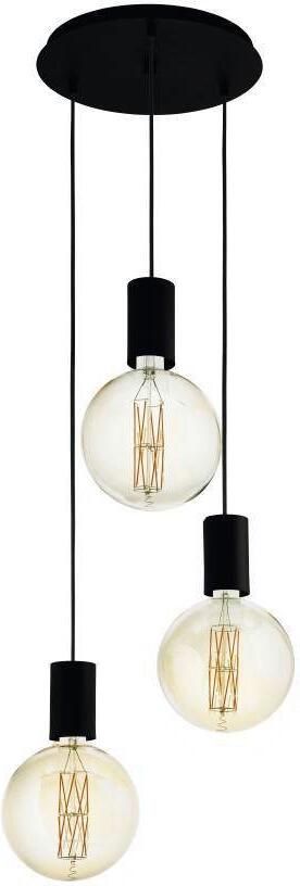 EGLO Hanglamp POZUETA Pendellampe Stahl E27 Esstischlampe Hängelampe Lampe Vintage hanglamp van staal in zwart eettafellamp E27 Ø 34 cm (1 stuk) - Foto 4