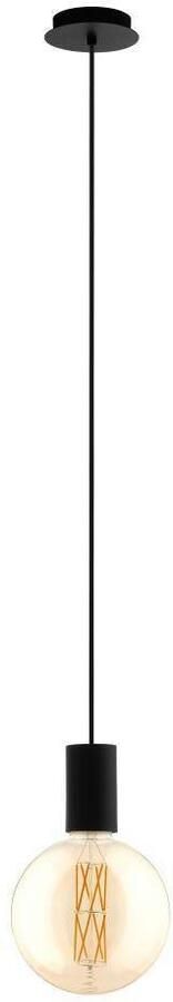 EGLO Hanglamp POZUETA snoerpendel hanglamp zwart staal eettafellamp E27 Snoerpendel hanglamp vintage van staal in zwart E27 Ø 12 5 cm (1 stuk) - Foto 4