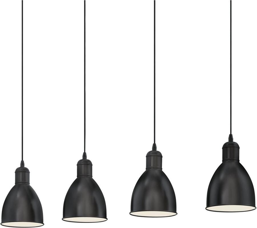 EGLO Hanglamp PRIDDY hanglamp pendellamp staal zwart E27 industrieel - Foto 4