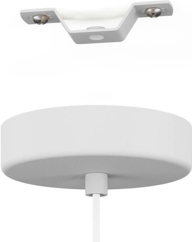 EGLO Hanglamp RAZONI 1 Pendellampe Stahl und Glas IP20 E27 Hängelampe Lampe Hanglamp van metaal en glas in wit E27 fitting (1 stuk) - Foto 2