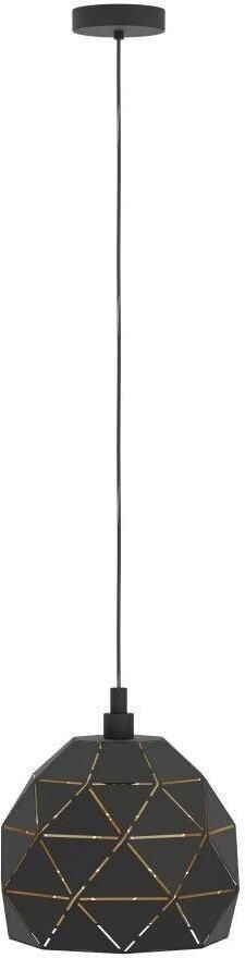 EGLO Hanglamp ROCCAFORTE Pendellampe Stahl E27 IP20 Esszimmerlampe Hängelampe Hanglamp metaal in zwart en goudkleur E27 fitting Ø 30 cm (1 stuk) - Foto 6
