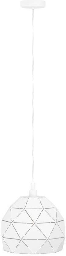 EGLO Hanglamp ROCCAFORTE Pendellampe Stahl E27 IP20 Esszimmerlampe Hängelampe Hanglamp van staal wit fitting: E27 Ø 40 cm (1 stuk) - Foto 4