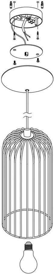 EGLO Hanglamp ROCCAMERA Pendellampe Stahl Retro Wohnzimmerlampe Hängelampe Vintage hanglamp retro hanglamp lamp fitting: E27 - Foto 2