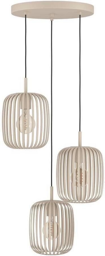 EGLO Hanglamp ROMAZZINA hanglamp eettafellamp zandkleurig metaal E27 (1 stuk) - Foto 8