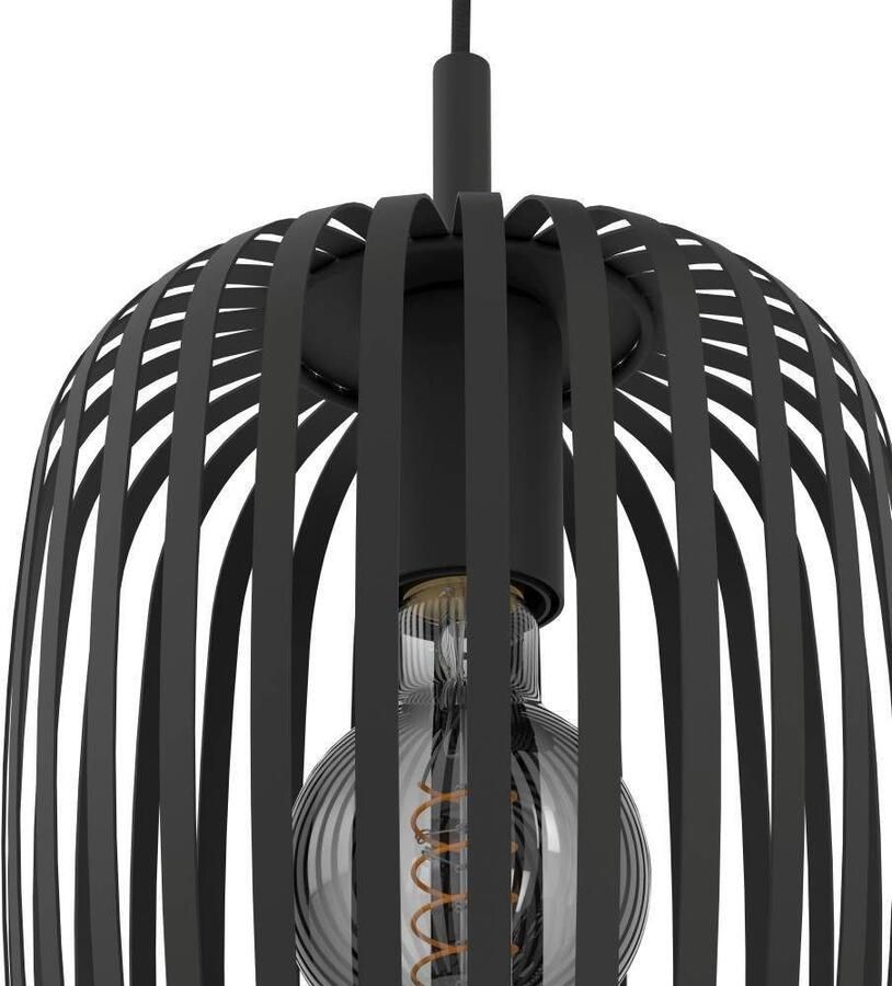 EGLO Hanglamp ROMAZZINA hanglamp eettafellamp zandkleurig metaal E27 (1 stuk) - Foto 3